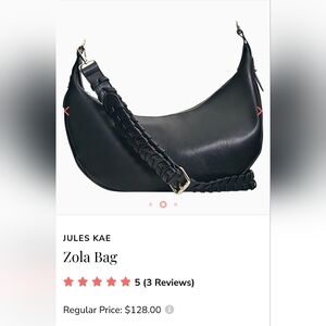 Jules Kae Black Vegan Leather Zola Bag